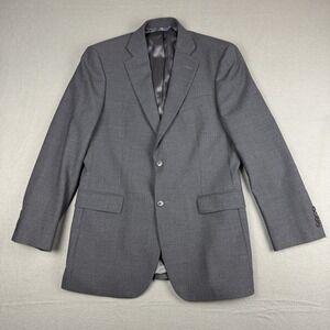 Brooks Brothers Jacket Mens 40L Solid Gray Wool Stretch Sport Coat Blazer Suit